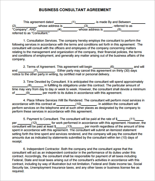 FREE 15 Sample Consulting Agreement Templates In Google Docs MS Word 