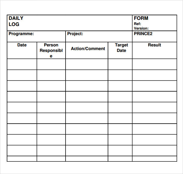 construction daily log template