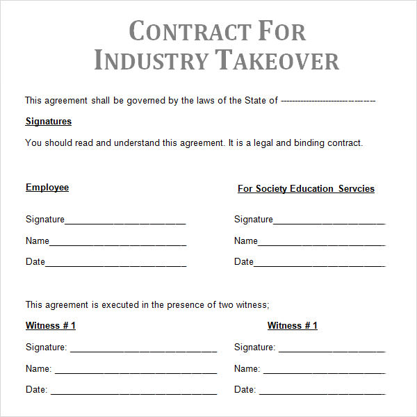 contract outline template