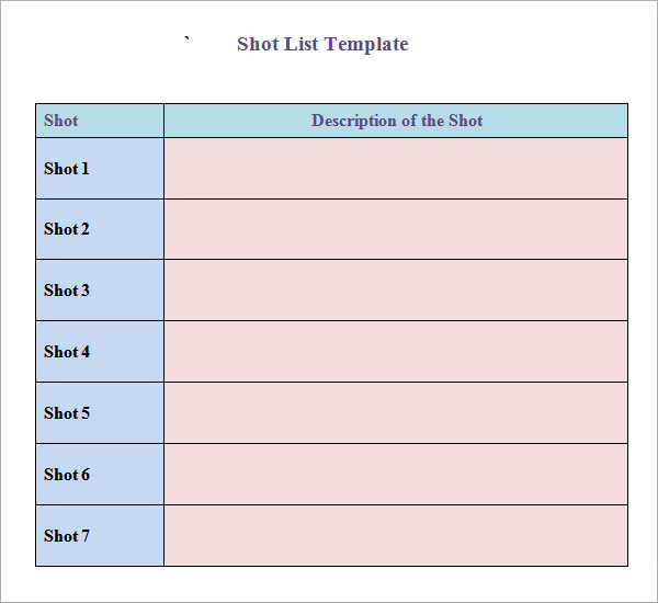 copy of shot list template