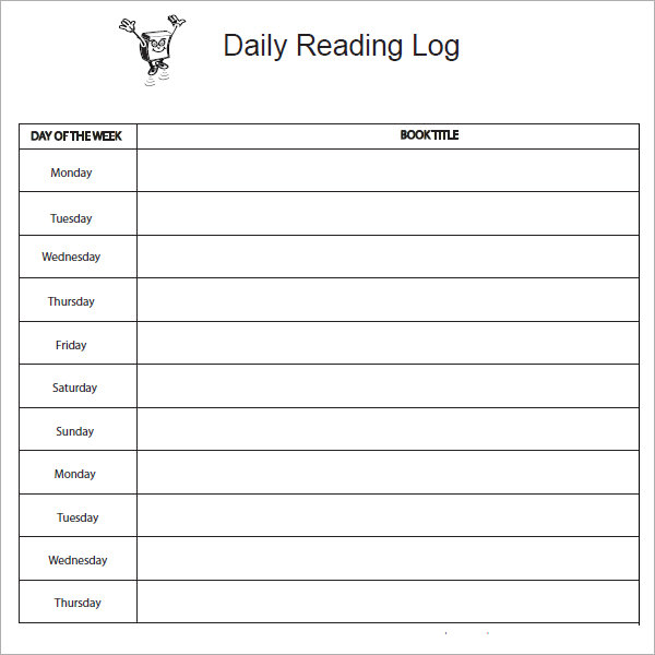 Daily Reading Log Format