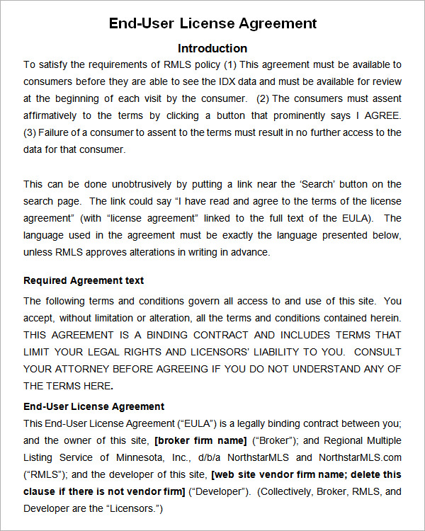 Data Usage Agreement Template