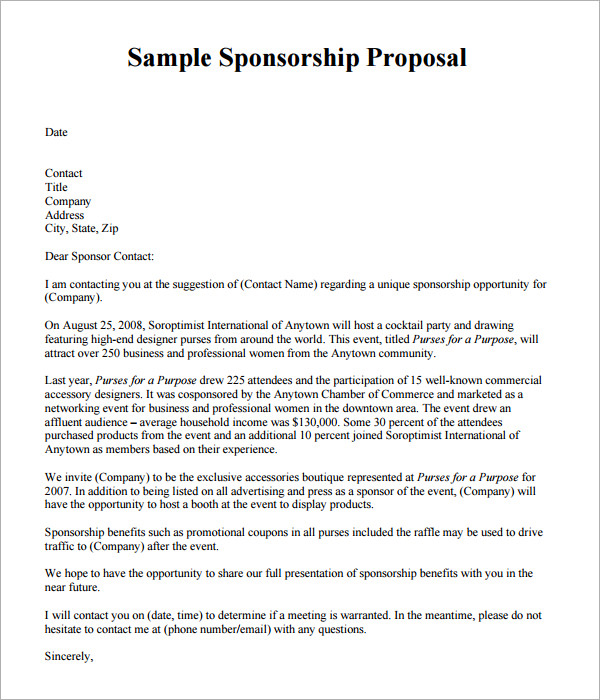 Sponsorship Proposal Template Cyberuse