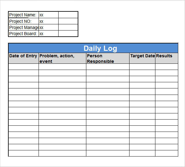 16-sample-daily-log-templates-pdf-doc-sample-templates