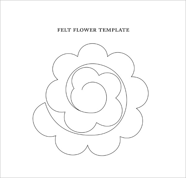 felt flower template