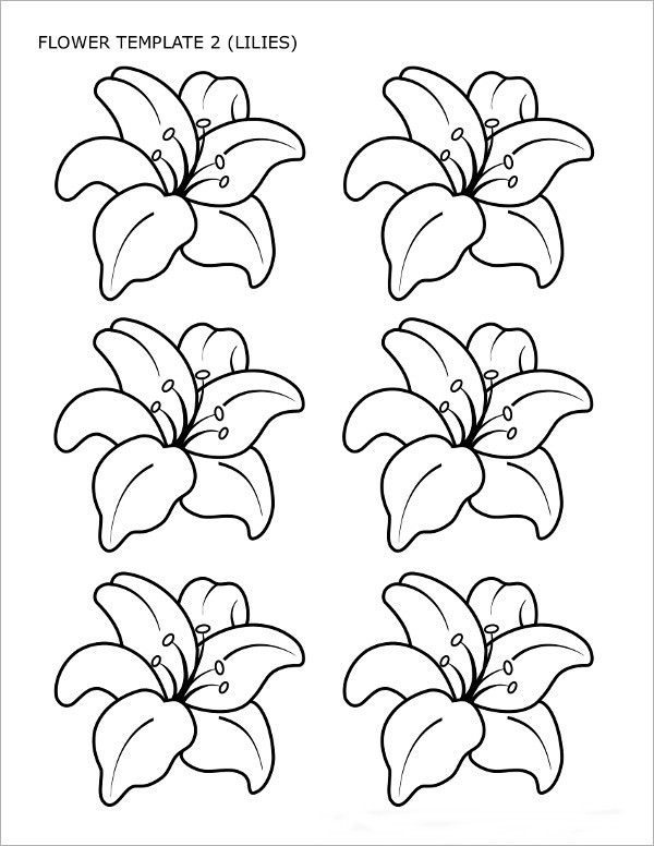 flower printable template