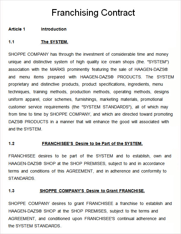 13-sample-franchise-agreements-sample-templates