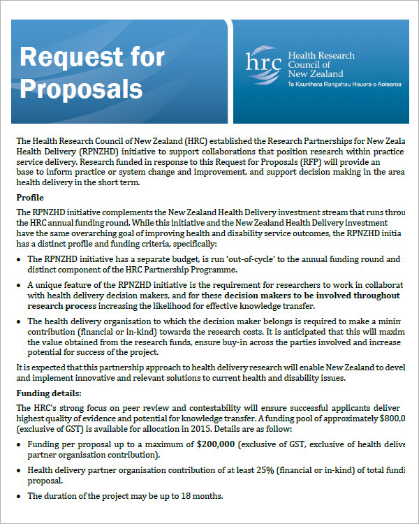 government request for proposal