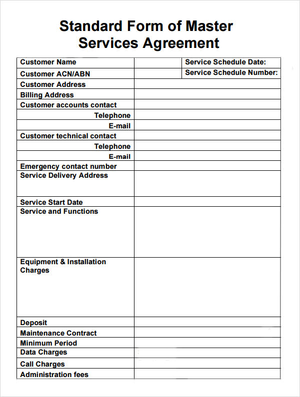 Service Delivery Agreement Template