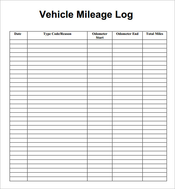 FREE 17 Sample Mileage Log Templates In MS Word MS Excel Pages 