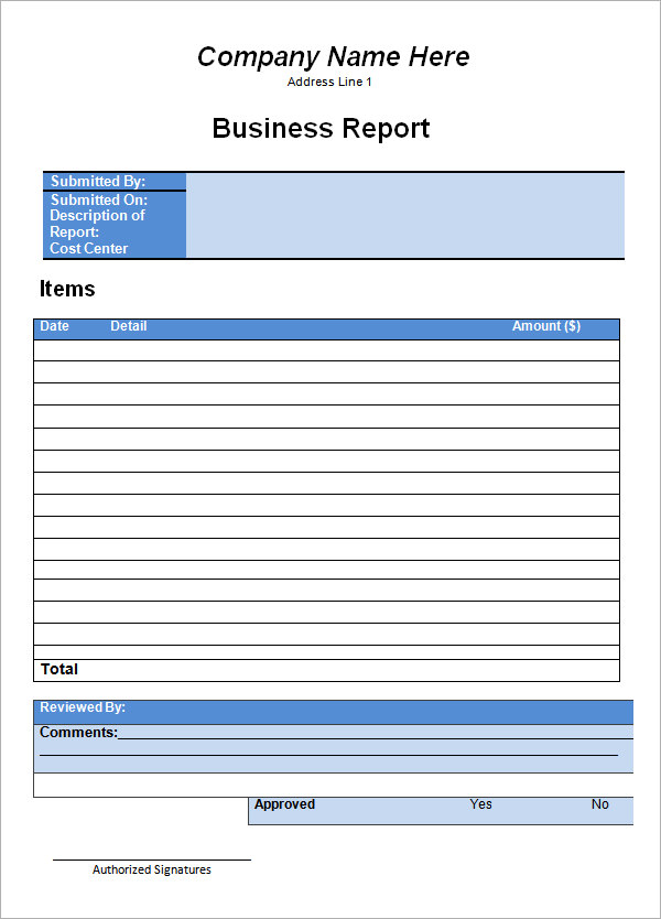 It Report Template For Word