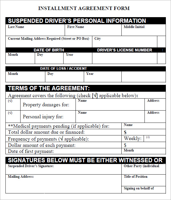 letter installment payment Download Installment Pdf   Agreement 5 Free