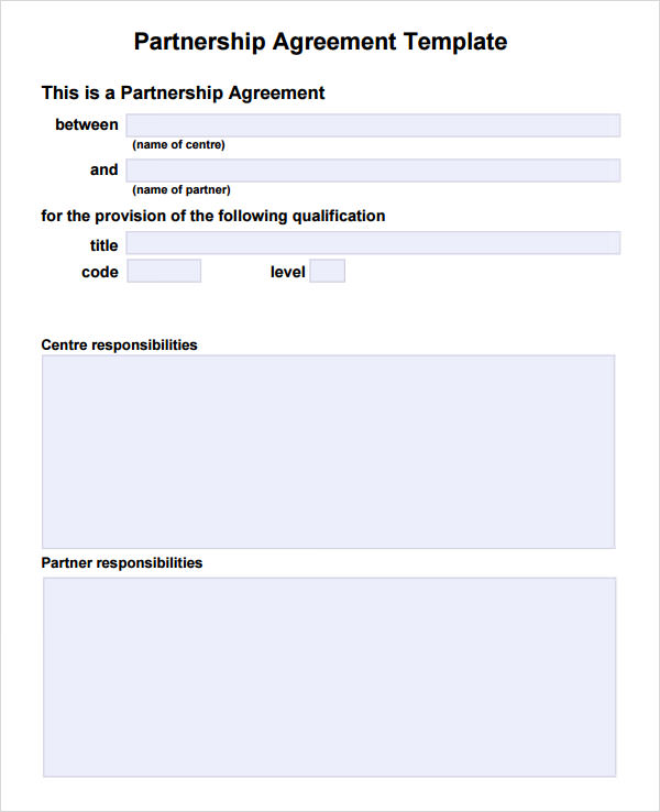 partnership agreement template1