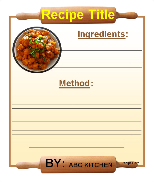 free recipe card template for word from the cacfp