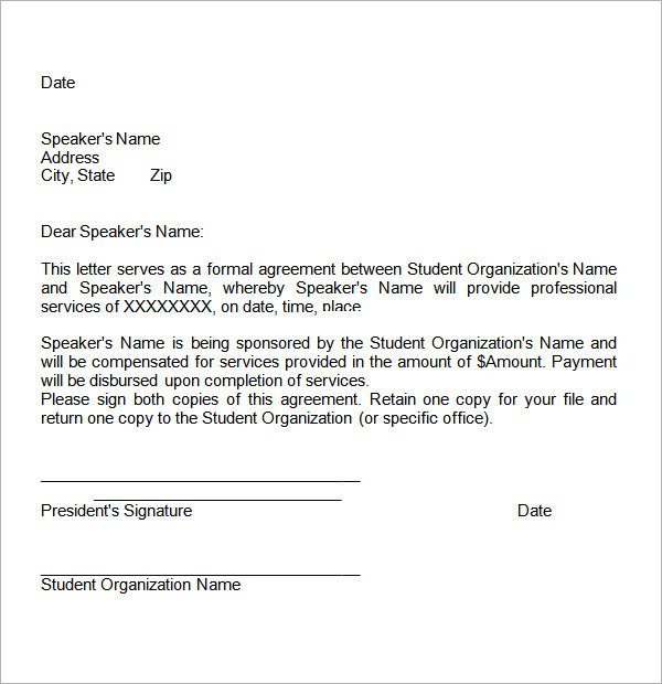 How To Create A Agreement Letter