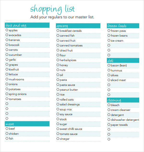 shopping list maker123