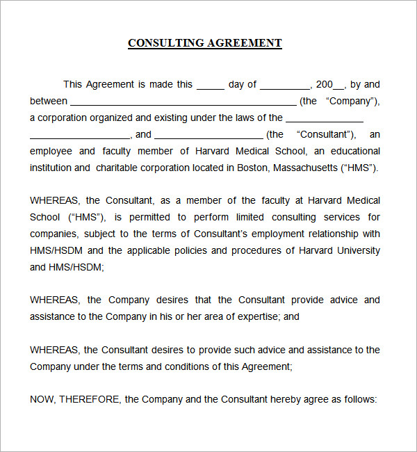 simple consulting agreement