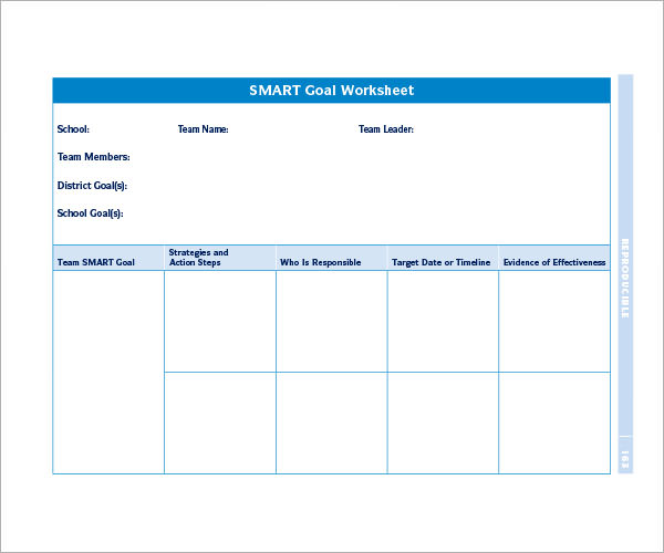 16 Sample Smart Goals Templates to Download | Sample Templates