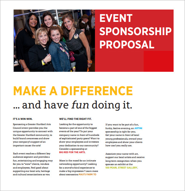 sponsorship proposal template
