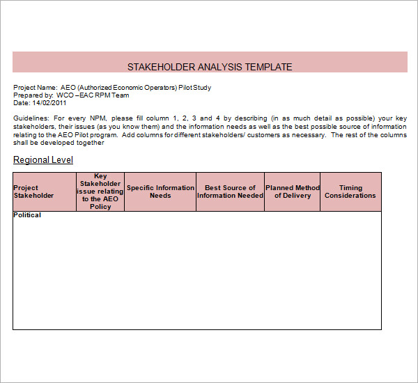 stakeholder analysis definition