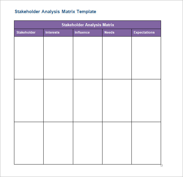 stakeholder analysis example