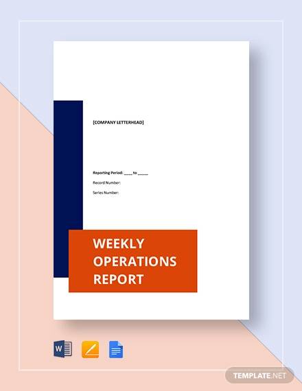 Free 25 Sample Weekly Report Templates In Ms Words Pdf Ms Word Pages 0786