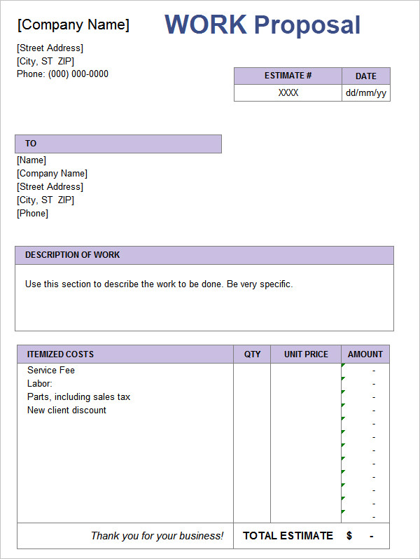 microsoft word 2007 proposal template