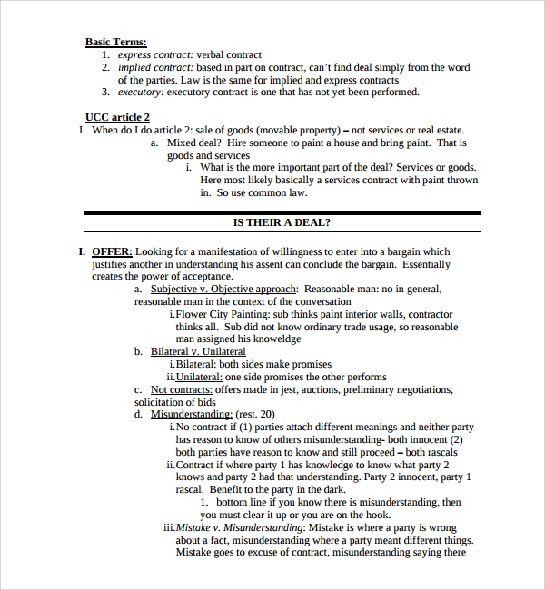 Express Contract Example