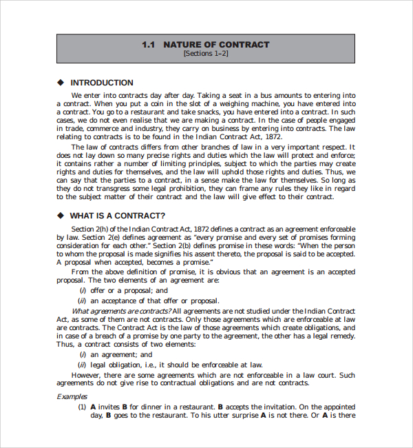 printable legal contract template