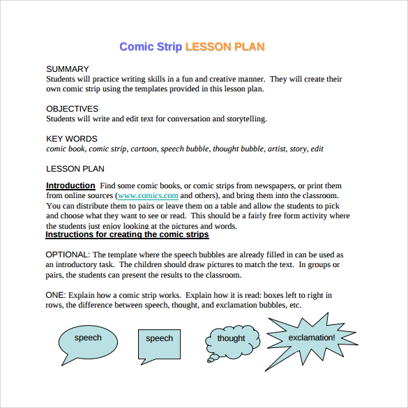 Sample Comic Strip - 6+ Documents in PDF