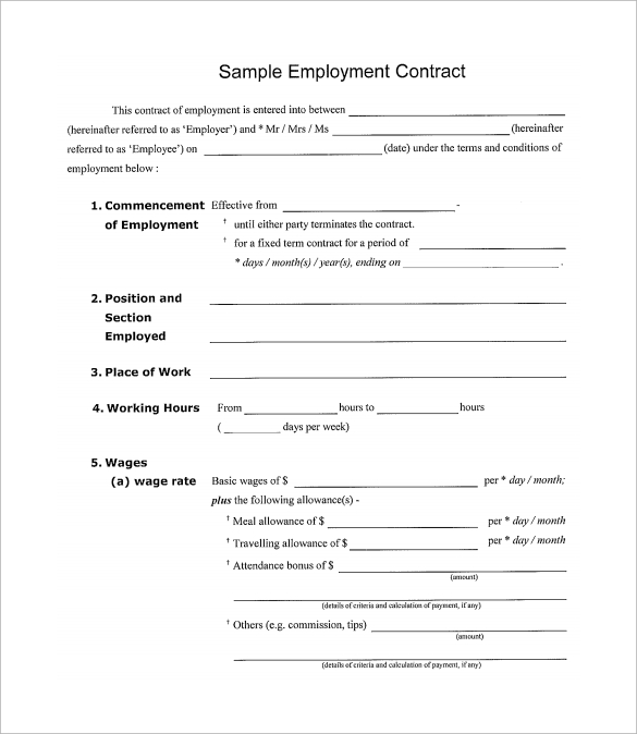 Simple Contract Template - 9+ Download Free Documents in Word, PDF