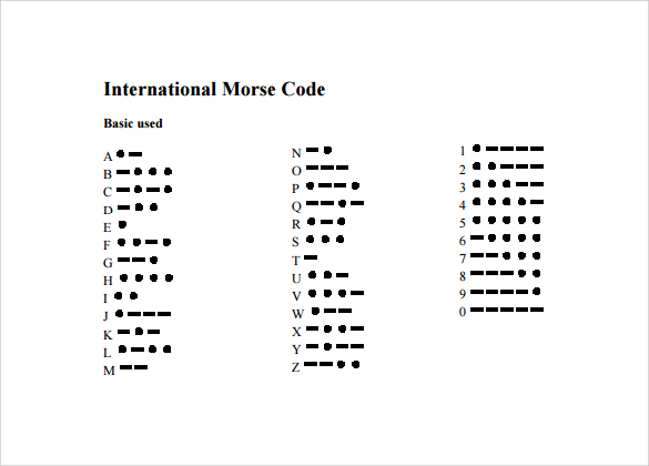 Morse Code Translator Printable Printable Templates