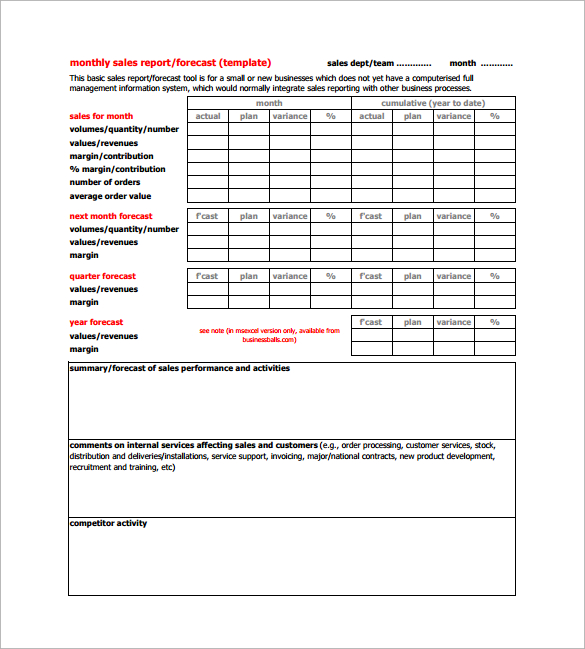 monthly sales report pdf format