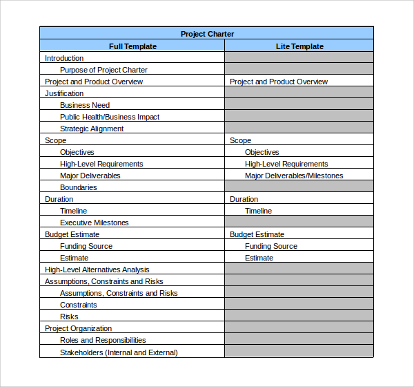 FREE 8+ Project Charter Templates in PDF | MS Word