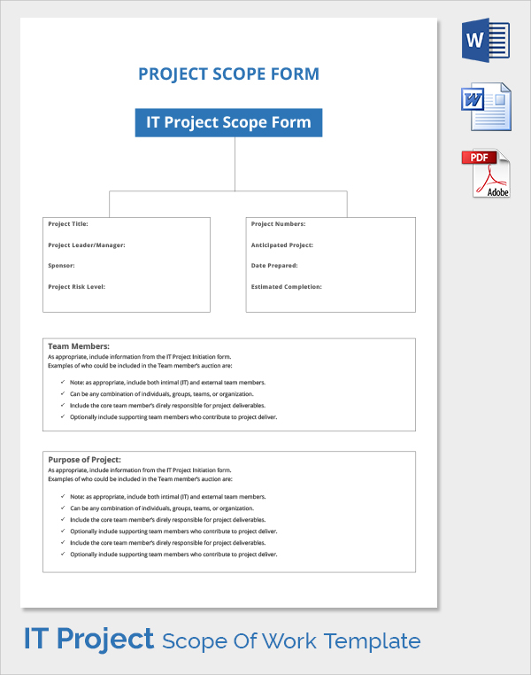 FREE 21 Sample Scope Of Work Templates In PDF