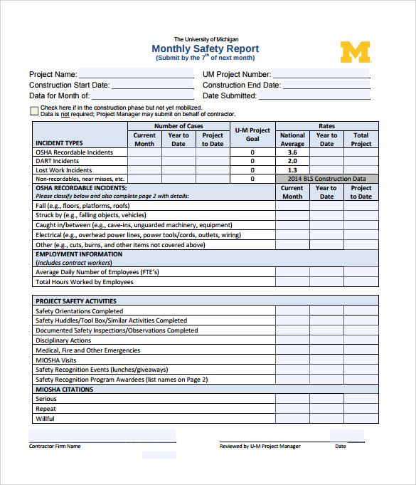 18+ Monthly Report Templates – PDF, Word, Adobe ...