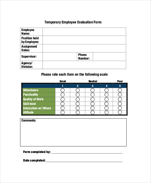 temporary employee evaluation form1