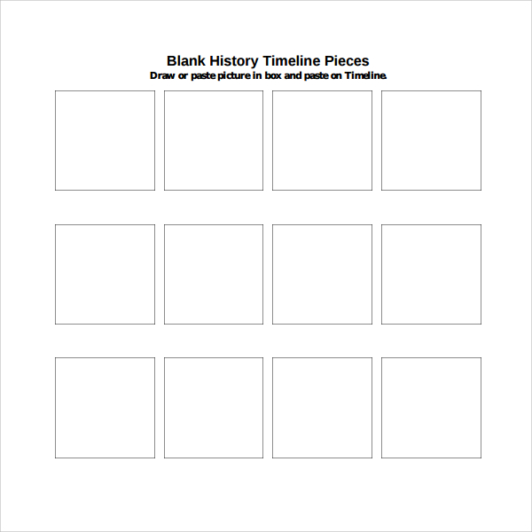 blank history timeline template