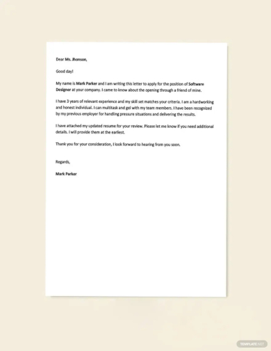 application letter template for a job vacancy1