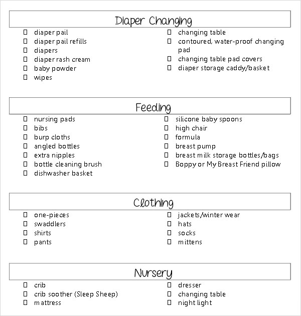 baby shower planning checklist excel