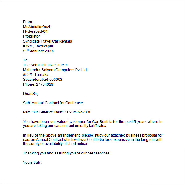 business application letter