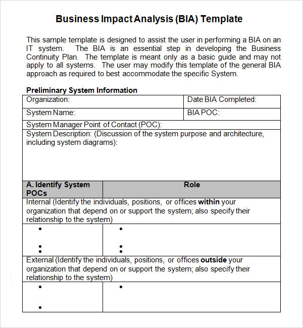 business impact analysis definition