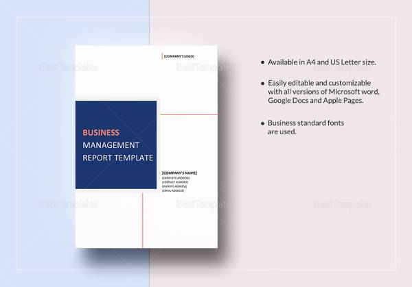 business management report template