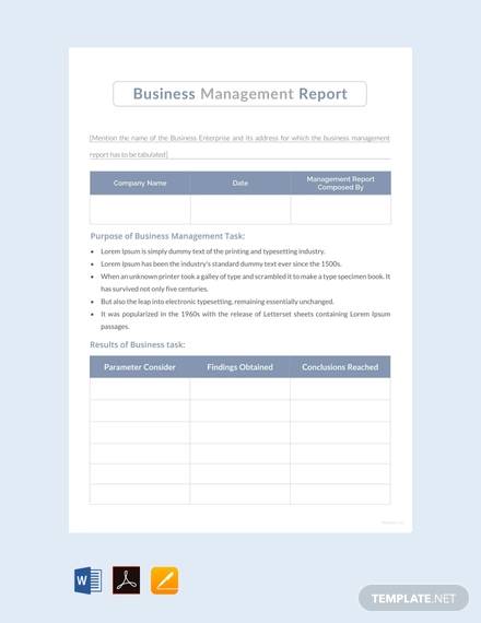 It Management Report Template