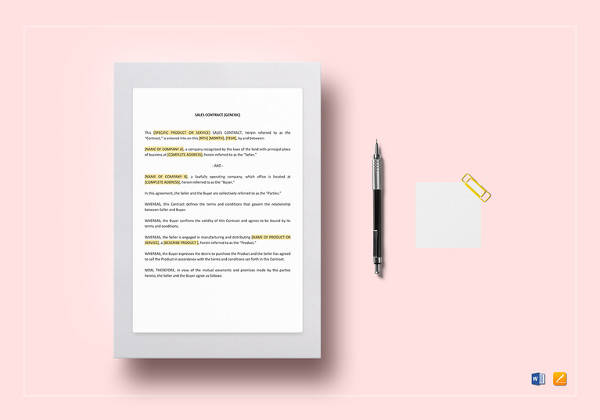 business sales contract template