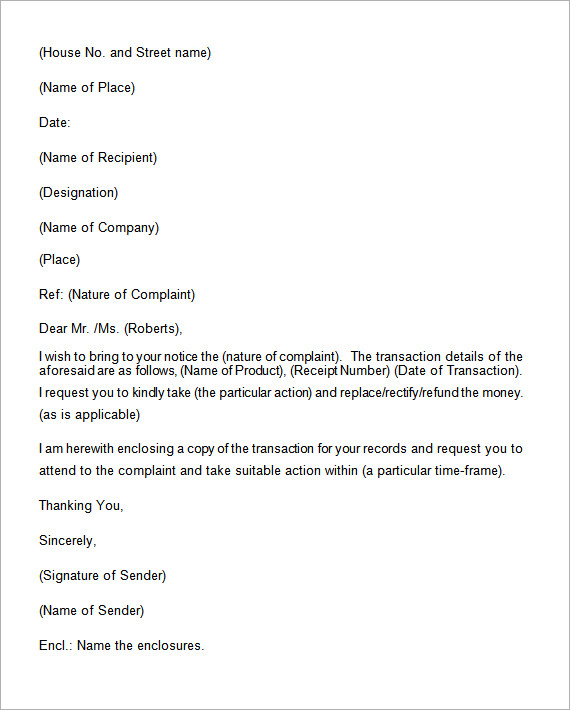 complaint letter template1