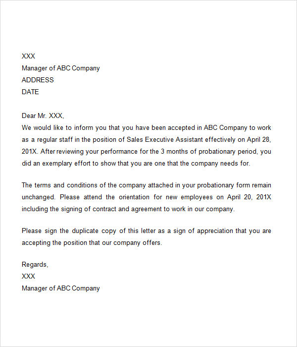 Employment Confirmation Letter Template Word Free Design Talk