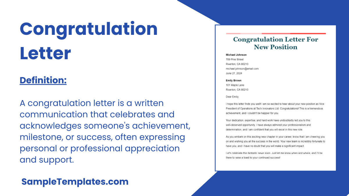 Congratulation Letter