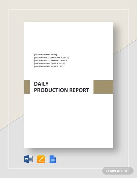 daily production report 