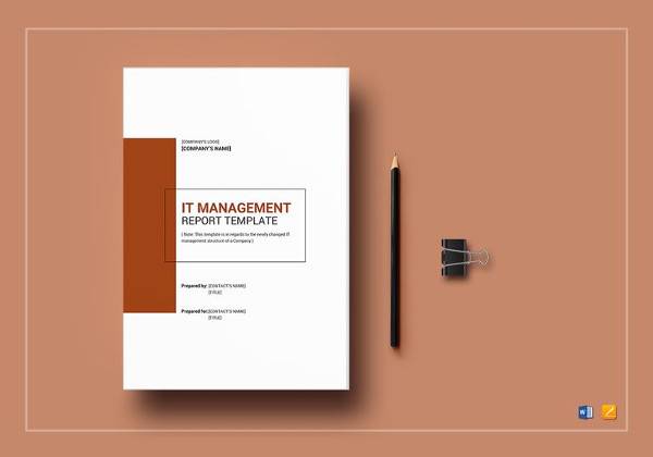 editable it management report template